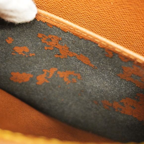 [3yb1262] Auth Louis Vuitton Clutch Bag Epi Pochette Homme M52528 Zipang Gold - Picture 7 of 13